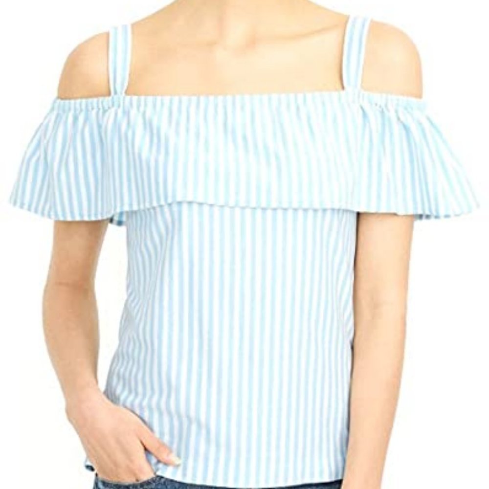 J. Crew striped off-the-shoulder tank